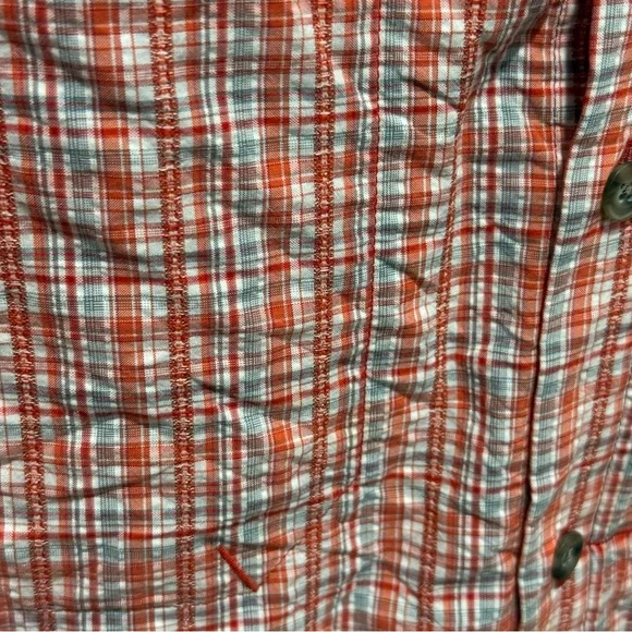 Cabela’s Plaid Short Sleeve Outdoor Shirt 2XL Coolmax UPF30 Textured Button Up - Picture 13 of 16
